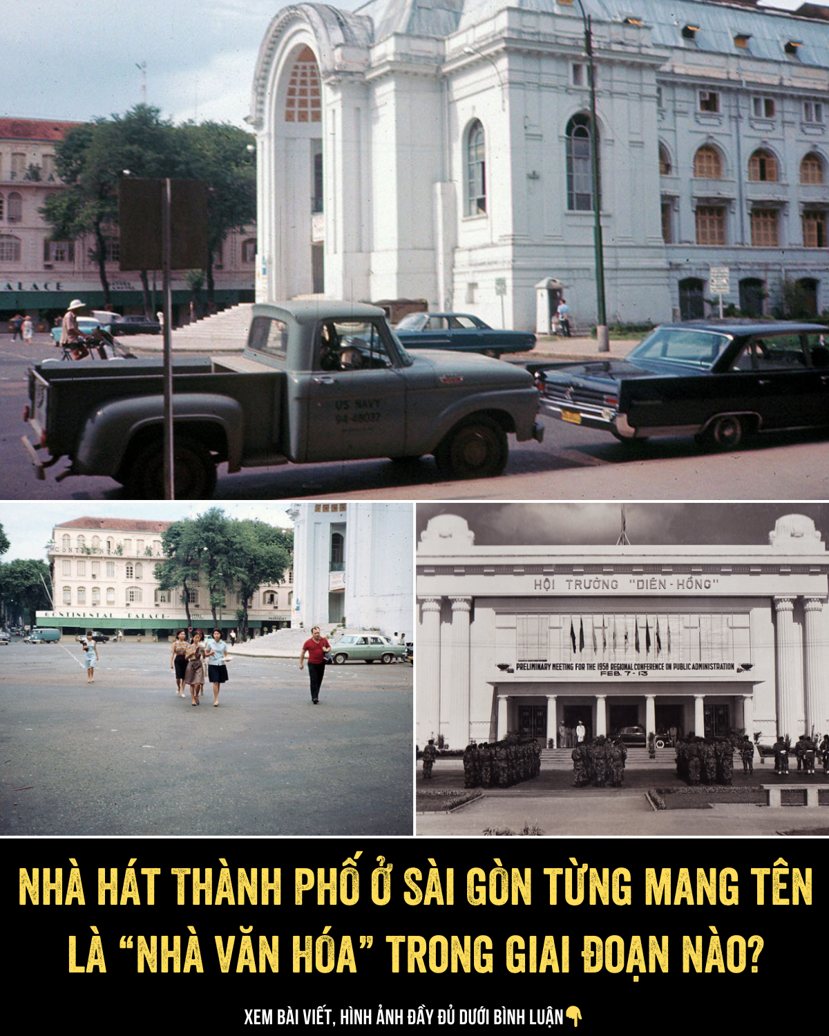 Nhà hát Thành Phố ở Sài Gòn từng mang tên là “Nhà Văn Hóa” trong giai đoạn nào? _x - BuzzDay