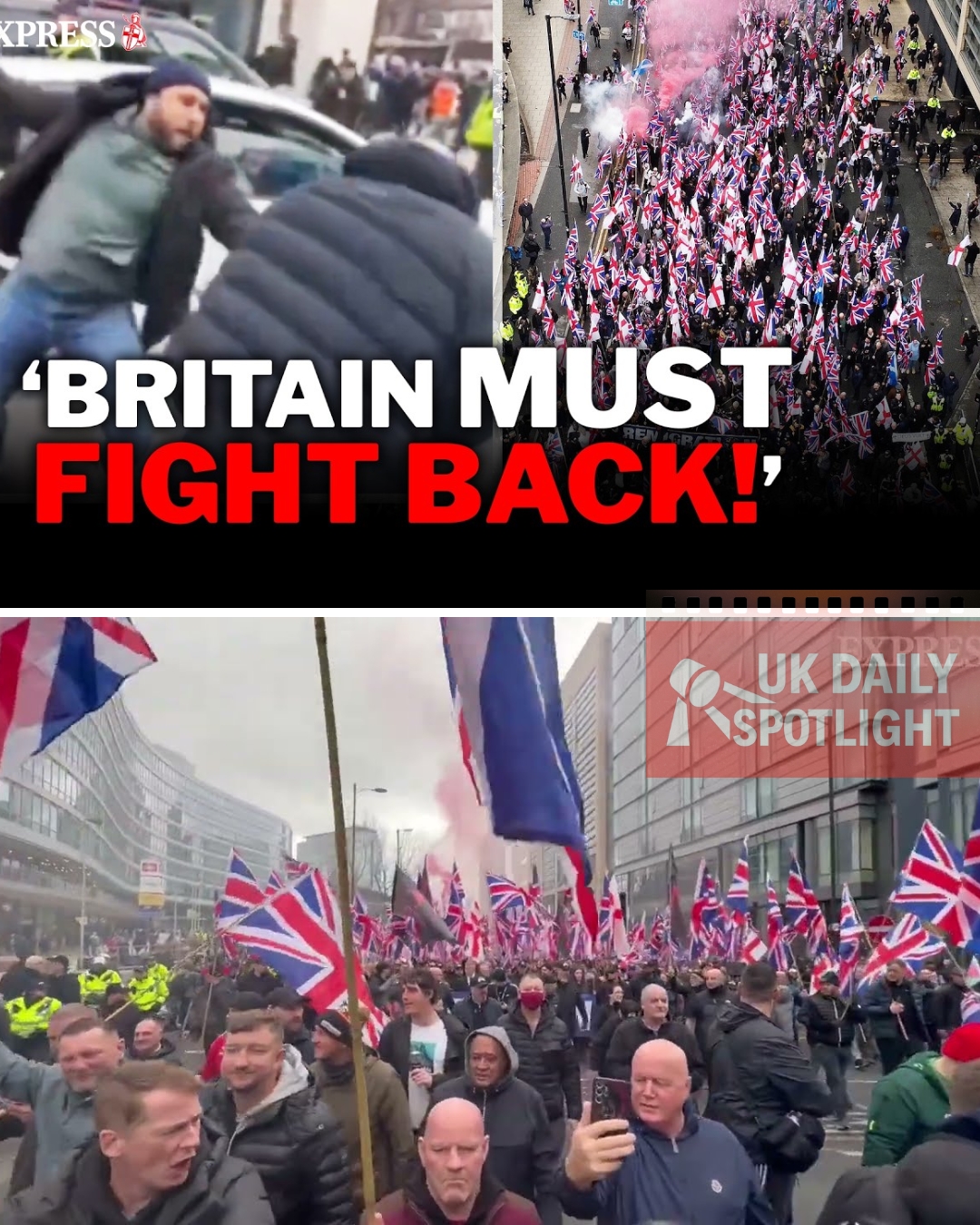 The UK streets just EXPLODED into a terrifying political war! A massive anti-migration march in Manchester violently erupted into brutal clashes as furious protesters and counter-protesters went head-to-head. - BuzzDay