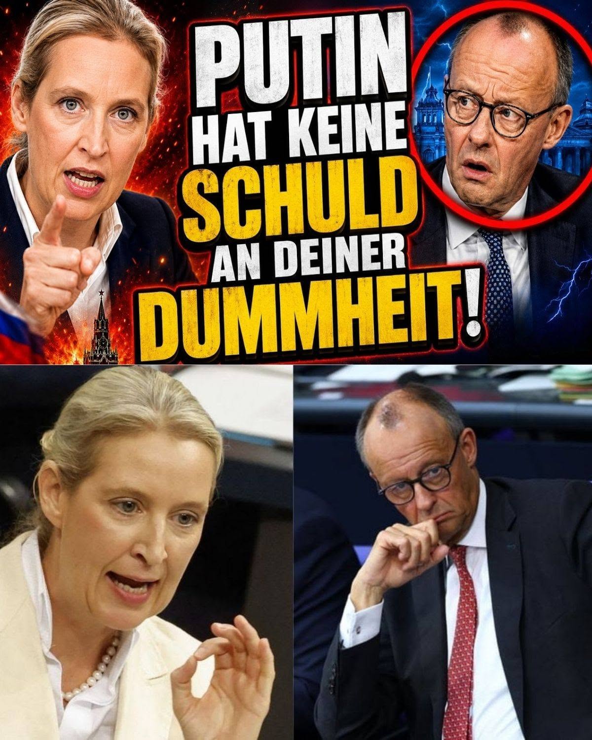 In einer außergewöhnlich aggressiven und rhetorisch aufgeladenen Rede im Bundestag hat die AfD-Vorsitzende Alice Weidel den CDU-Chef Friedrich Merz sowie die vorherige Regierung scharf angegriffen.TA - BuzzDay