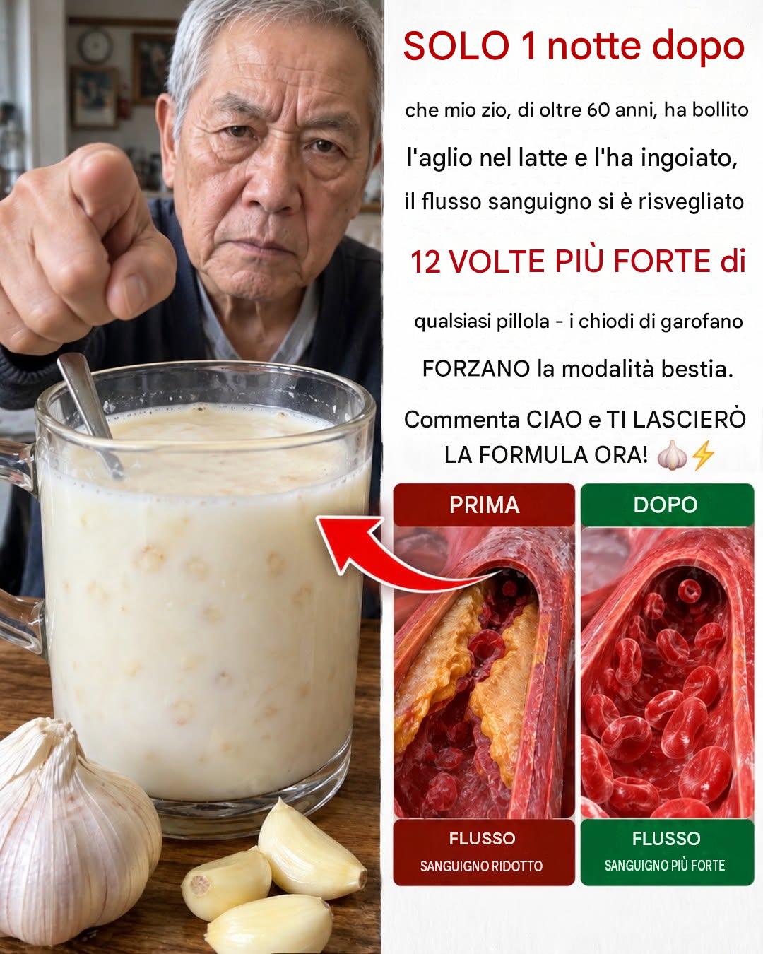 L’aglio nel latte provoca un aumento del flusso sanguigno durante la notte._c - BuzzDay