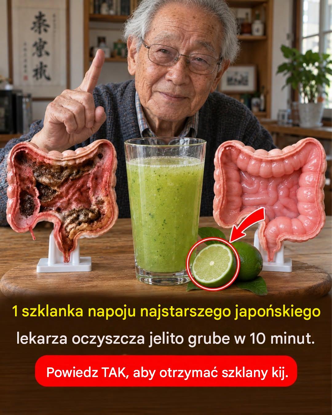 Najstarszy lekarz w Japonii opisał metodę resetu jelita grubego za pomocą jednej szklanki, która szybko usuwa nagromadzone złogi_c - BuzzDay